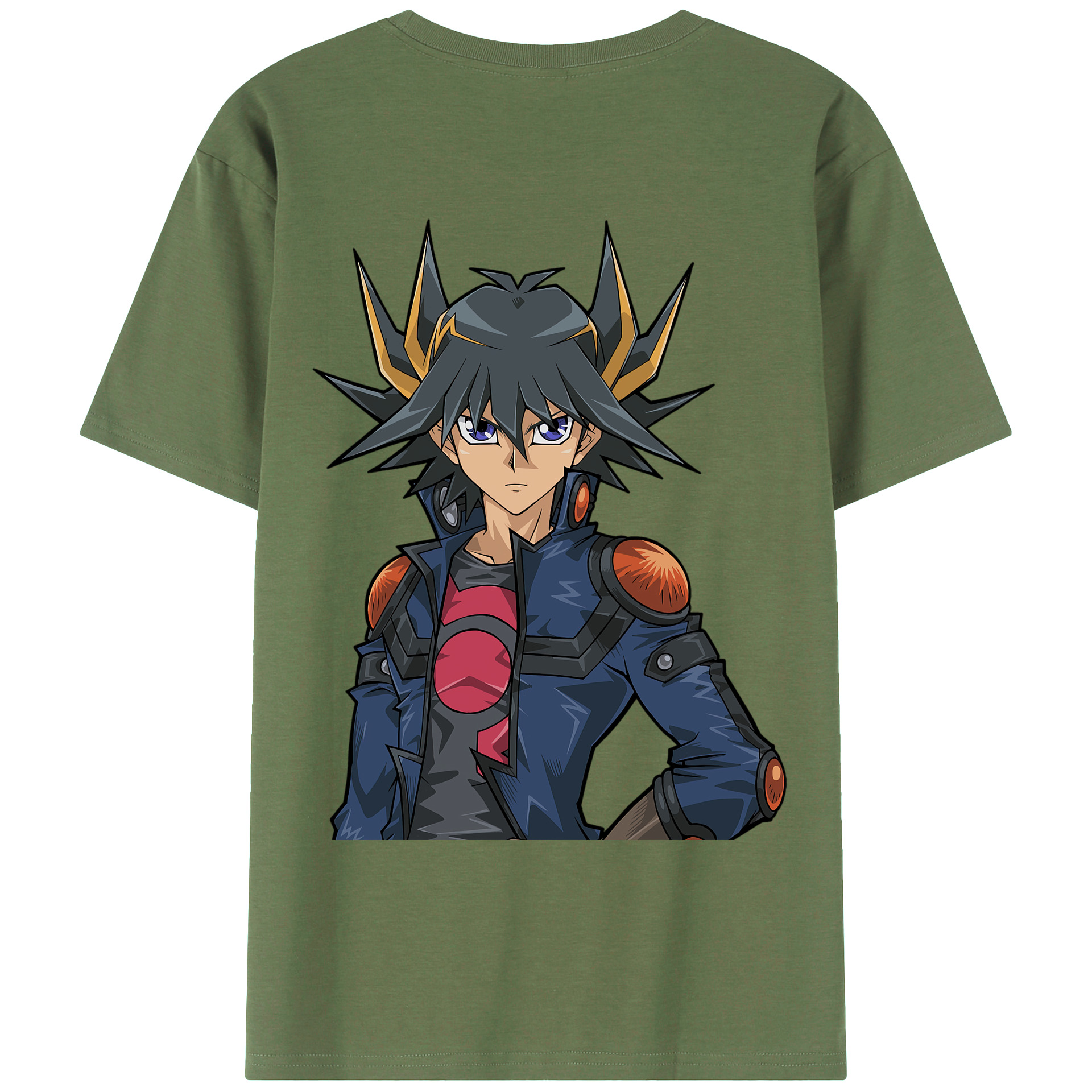 （画像用） 遊☆戯☆王 Yu-Gi-Oh! 綿100％ メンズ半袖Tシャツ（バックプリント） 通気性